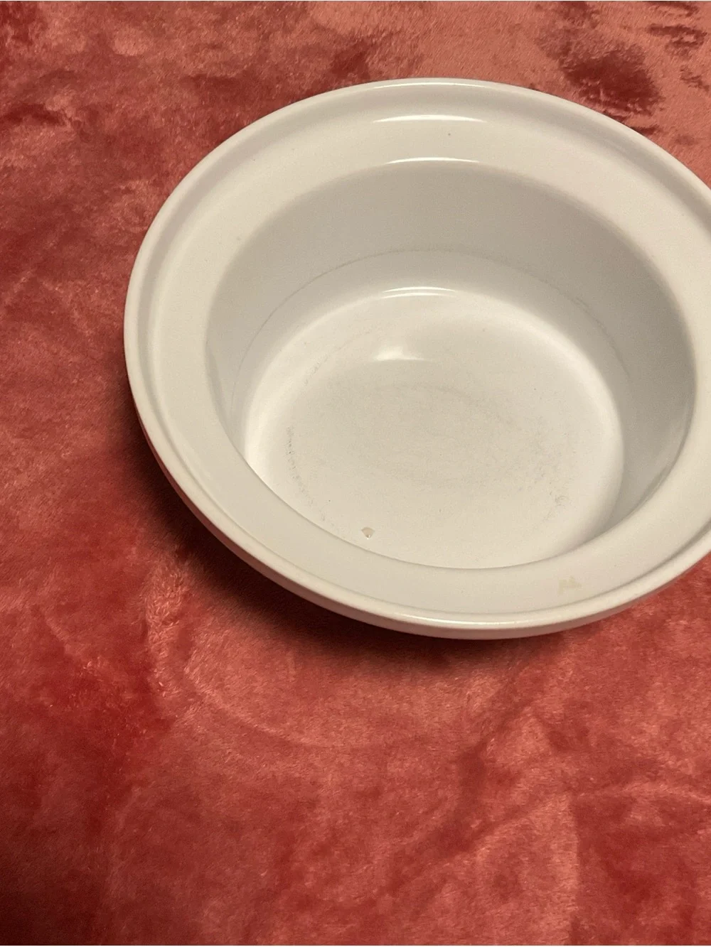 White and Pink Ceramic Baking Dish - Classic Fluted Design